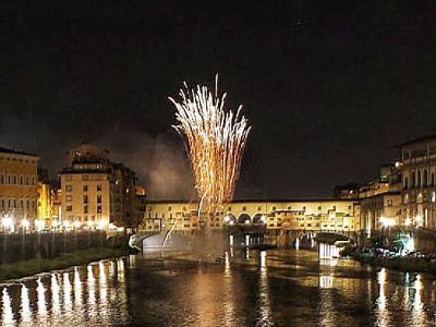 Ponte Vecchio during a local celebration 