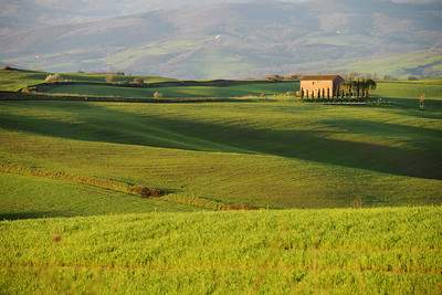 Tuscan countryside and villa 