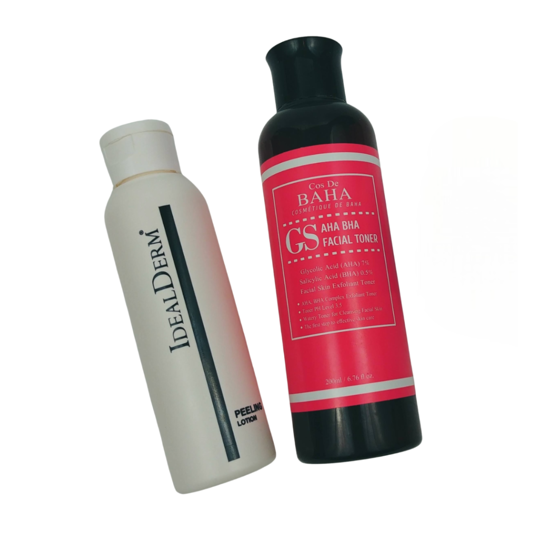 Gesichtspflege - verschiedene Glykolsäure Produkte