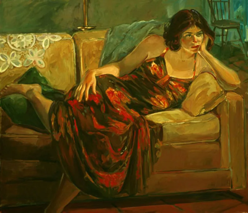 Antimacasser Portrait of Merav by Kathleen Lack