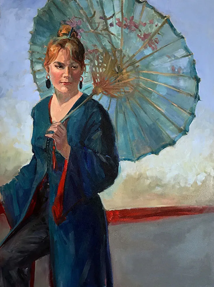 Floral Parasol by Kathleen Lack