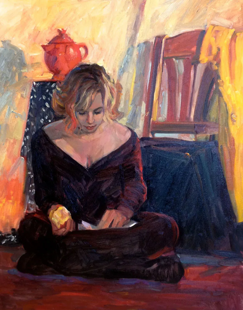 Red Teapot by Kathleen Lack