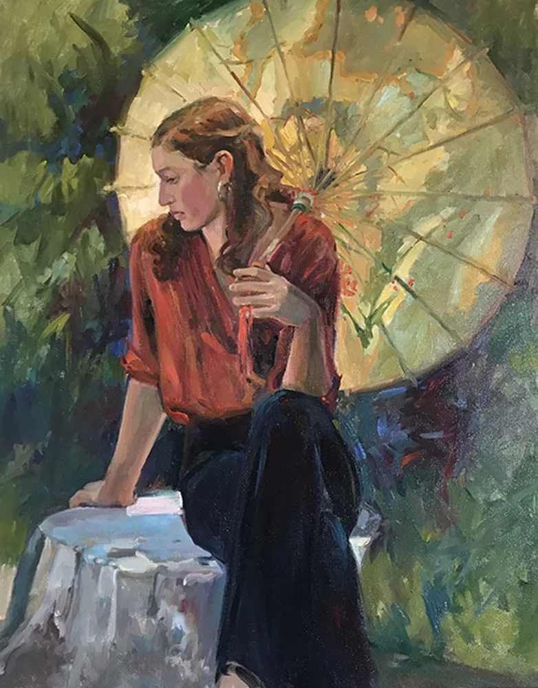 Yellow Parasol by Kathleen Lack