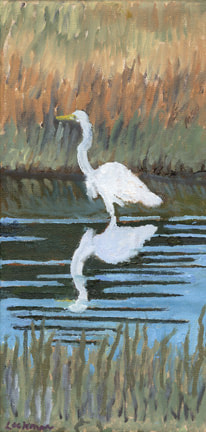 Great White Heron China Camp by Terry Lockman