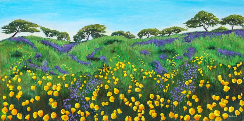 Poppies at Torrey Pines by Terry Lockman