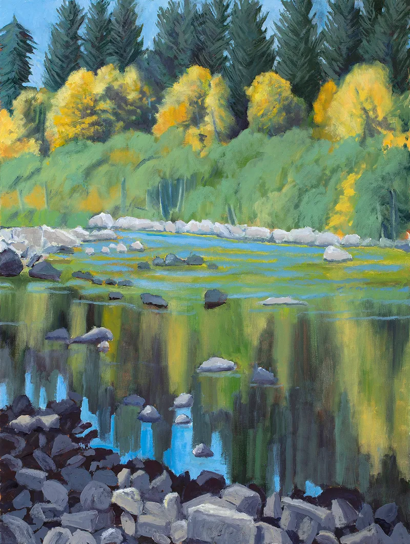Image of Skykomosh River Near Foggy Logs