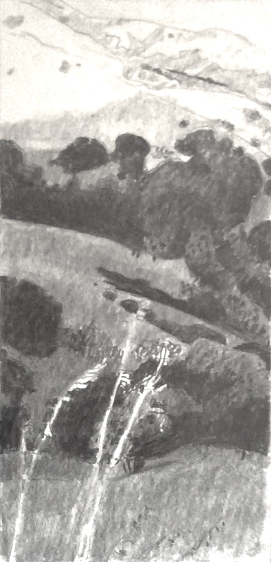 Image of Above the Wetsel Ranch - Sketch, 2011, Pencil on Paper, 11
