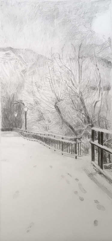 Image of Along the Animas River, 2018, Pencil on Paper, 12