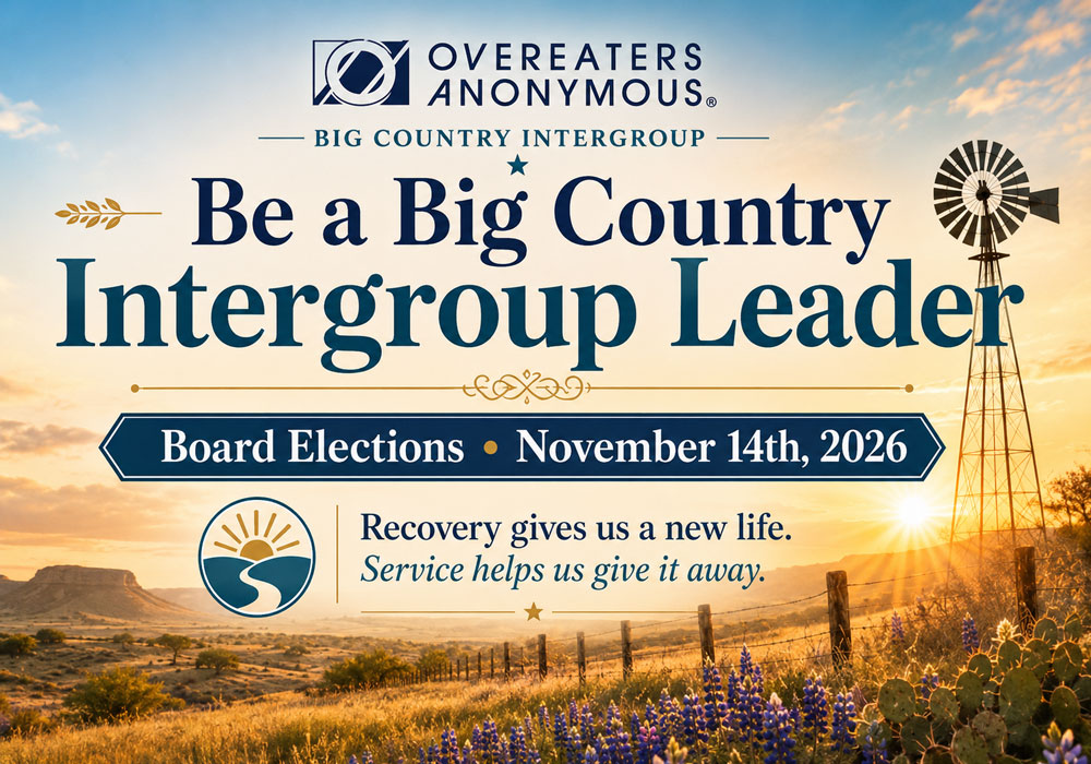 Be a Big Country Intergroup Leader