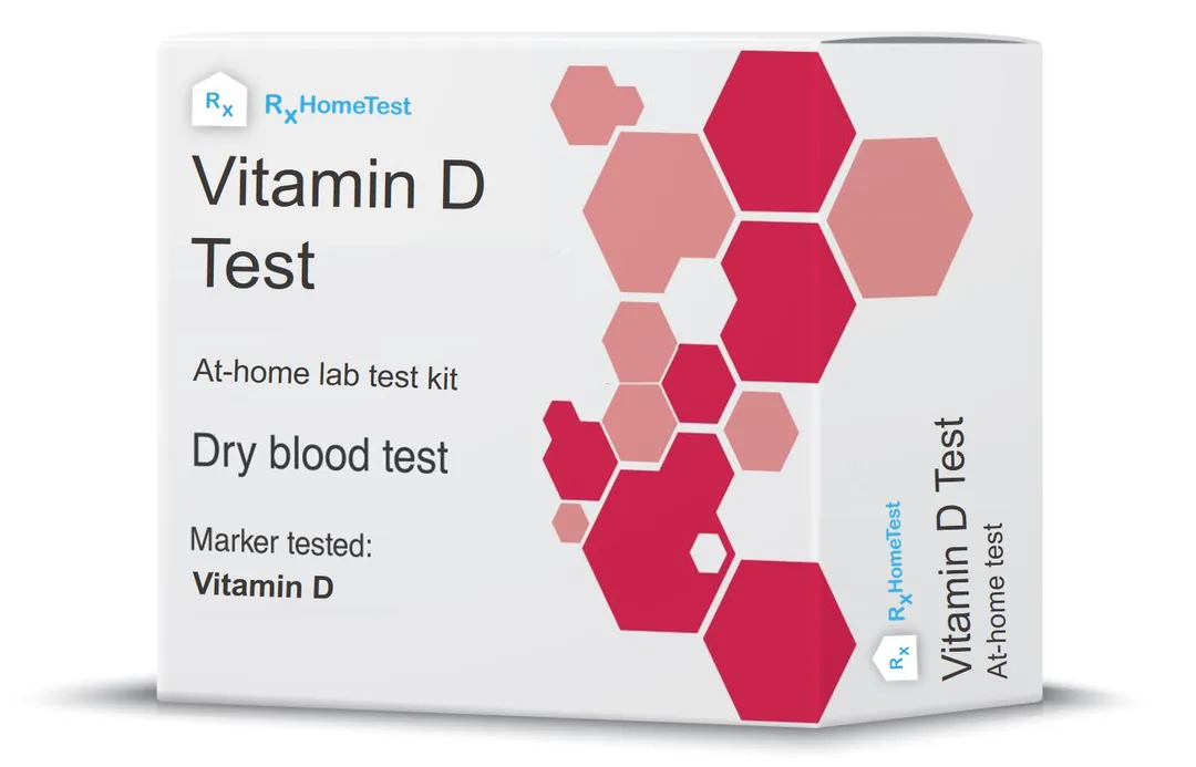 A simple at-home test kit resting on a calm, neutral surface, suggesting quiet information-gathering.
