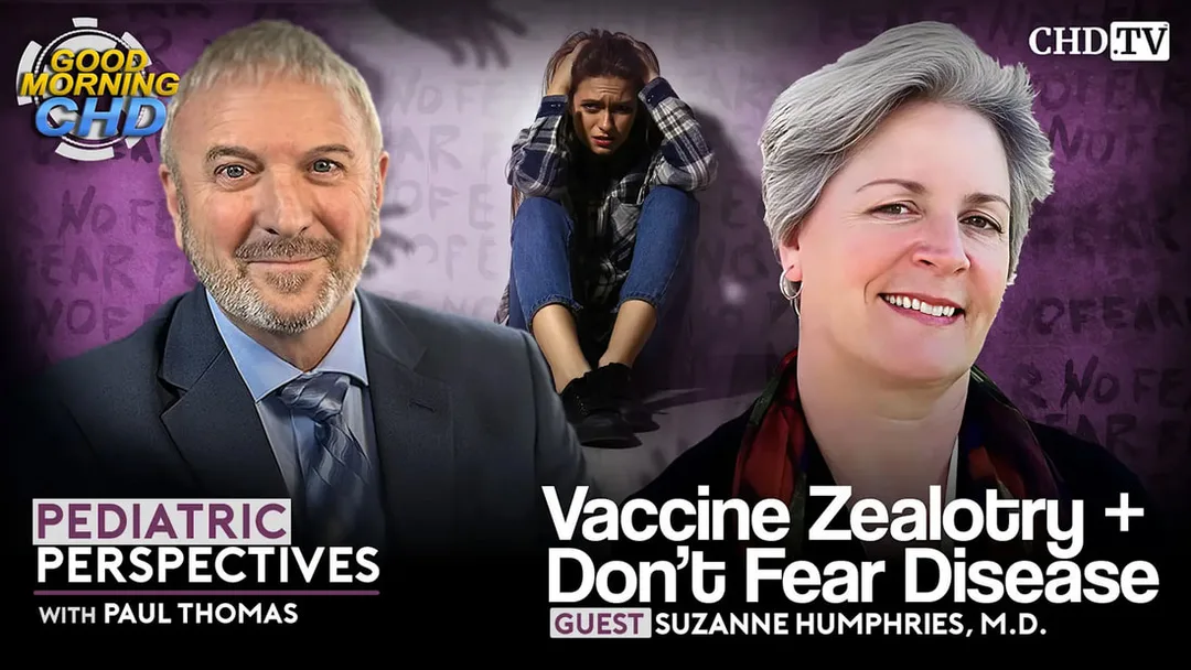 Dr. Paul Thomas and Suzanne Humphries, M.D. in conversation during With the Wind with Dr. Paul, discussing pediatric health, vaccine policy, and medical ethics.