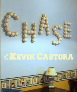 Create a name or monogram out of baseballs.