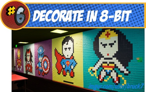 Super Hero Decor using Post-It Notes