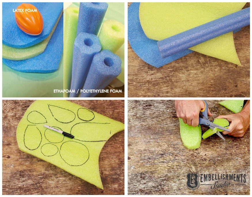 Cactus craft DIY using fun noodles and pool floaties