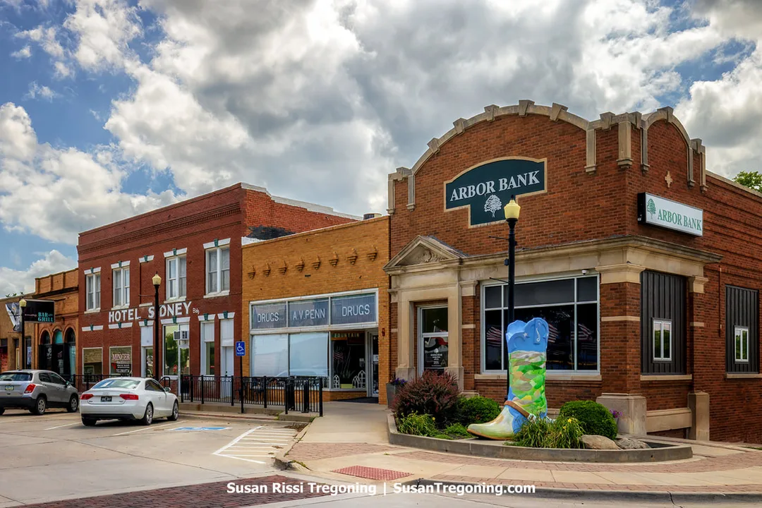 Sidney, Iowa, sits on the Loess Hills National Scenic Byway and is nicknamed 