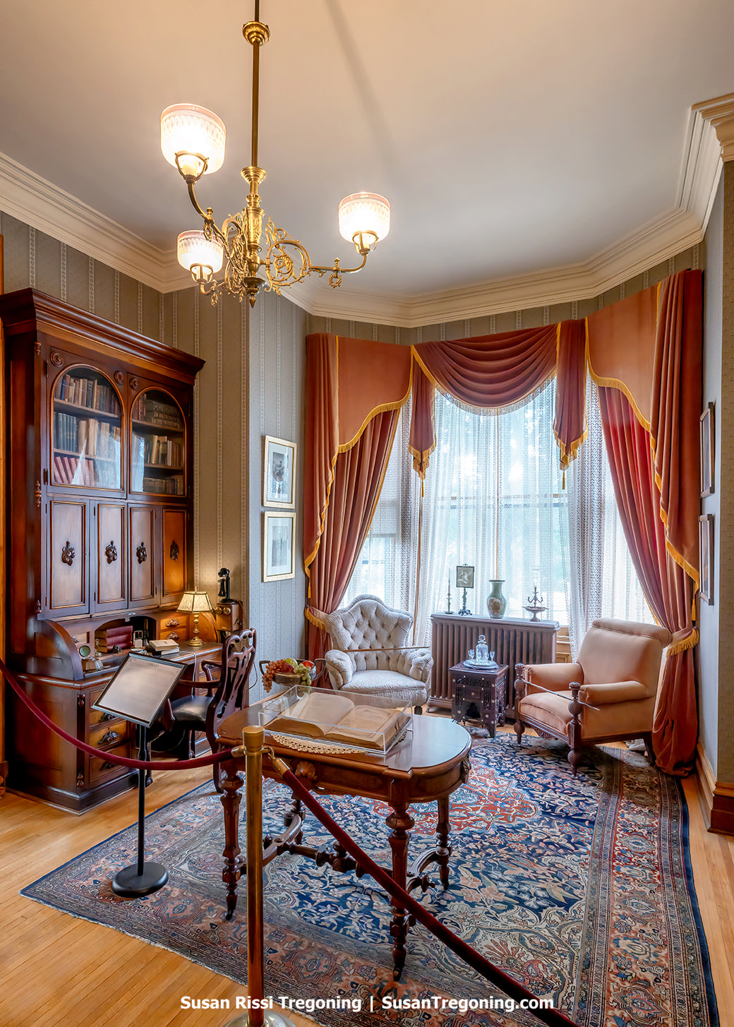 Among all the rooms in the Dodge Home of Council Bluffs, Iowa, the Library is the most faithfully preserved.