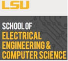 LSU School of Electrical Engineering and Computer Science logo with yellow text on gray.