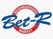 Blue “Bet-R Market” script logo over a red circle with “Neighborhood Market” text.
