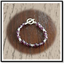 Main page item silver & purple crystal bracelet $180B