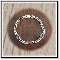 Main page item irregular link silver & 3 x oval triplet bracelet $280B