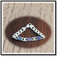 Main page item thick silver & 3 x oval opal triplet bracelet $800B