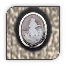 Main page item silver & carnelian cameo brooch/pendant $880A