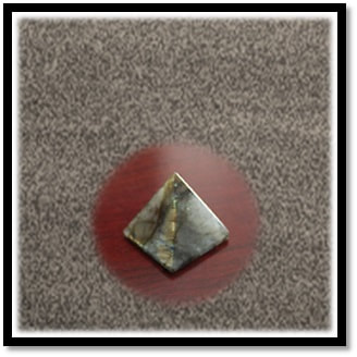 Main page item 9ct yellow gold & oval amethyst ladies ring $600A links to item carved small labradorite pyramid $100C