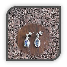 Main page item silver & oval opal triplet earrings $250C