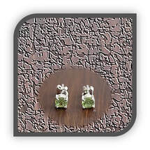 Main page item silver & peridot studs $150G