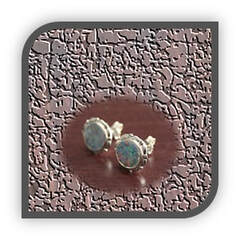 Main page item 9ct white gold & opal studs $650A