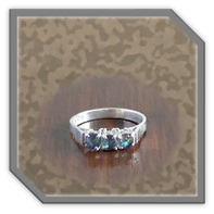 Main page item silver & three opal triplet ladies ring $160A
