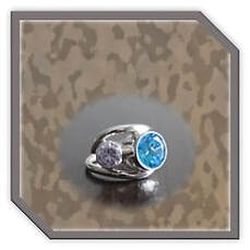 Main page item silver & 1 x clear & 1 x larger blue cubic ladies ring $250F