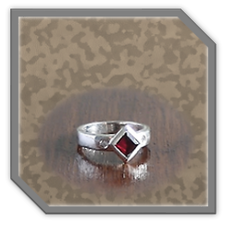 Main page item silver garnet & diamond ladies ring $250H