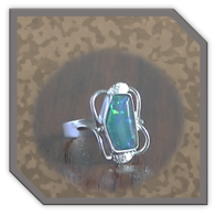 Main page item silver & free-form opal triplet ladies ring $300G