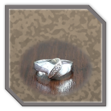 Main page item rhodium plated silver & diamond ladies ring $360A