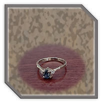 Main page item 9ct yellow gold diamond & drop sapphire ladies ring $950A