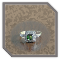 Main page item 9ct yellow gold octagonal natural tourmaline & diamond encrusted ladies ring $2000B