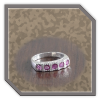Main page item silver & five ruby ladies ring $5000A