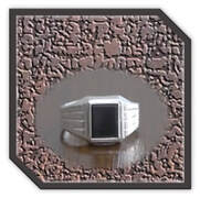 Main page item men's silver & onyx ring $150C