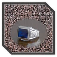 Main page item men's silver & synthetic sapphire ring $200F
