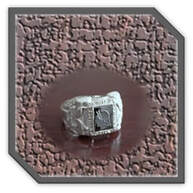 Main page item men's larger silver & haematite warrior head ring $250AJ