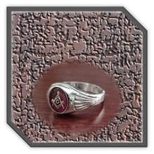 Main page item men's silver & oval synthetic ruby masonic ring $250BF