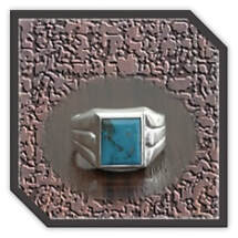Main page item men's silver & natural turquoise ring $250H