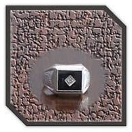 Main page item men's silver & rectangular stone-set onyx ring $270A