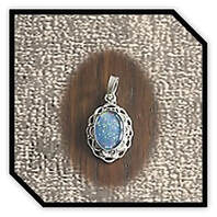 Main page item woven silver frame & oval opal triplet pendant $300A