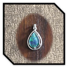 Main page item silver & pear-shaped opal triplet pendant $300C