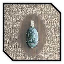 Main page item silver & carved matrix opal owl pendant $400I
