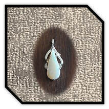 Main page item silver & tear-drop solid opal pendant $550A