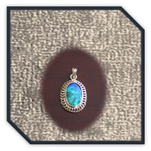 Main page item 9ct yellow gold twisted wire & oval opal doublet pendant $750B
