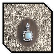 Main page item silver & antique solid opal cubic encrusted pendant $1000E